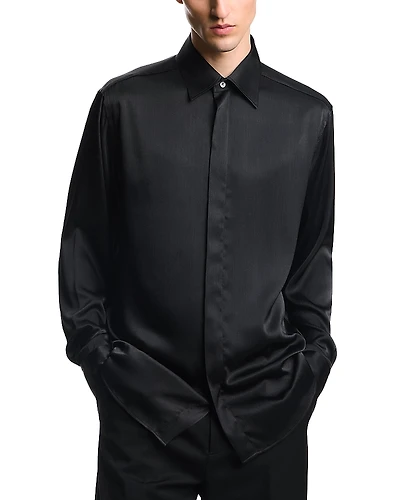 Emporio Armani Regular Fit Micro Pleated Shirt