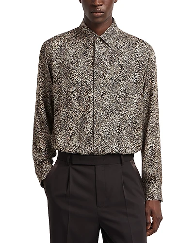 Emporio Armani Regular Fit Animal Print Shirt
