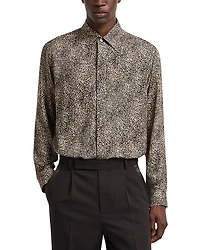 Emporio Armani Regular Fit Animal Print Shirt