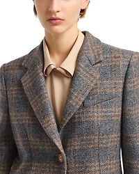 Icon Checkered Wool Blazer