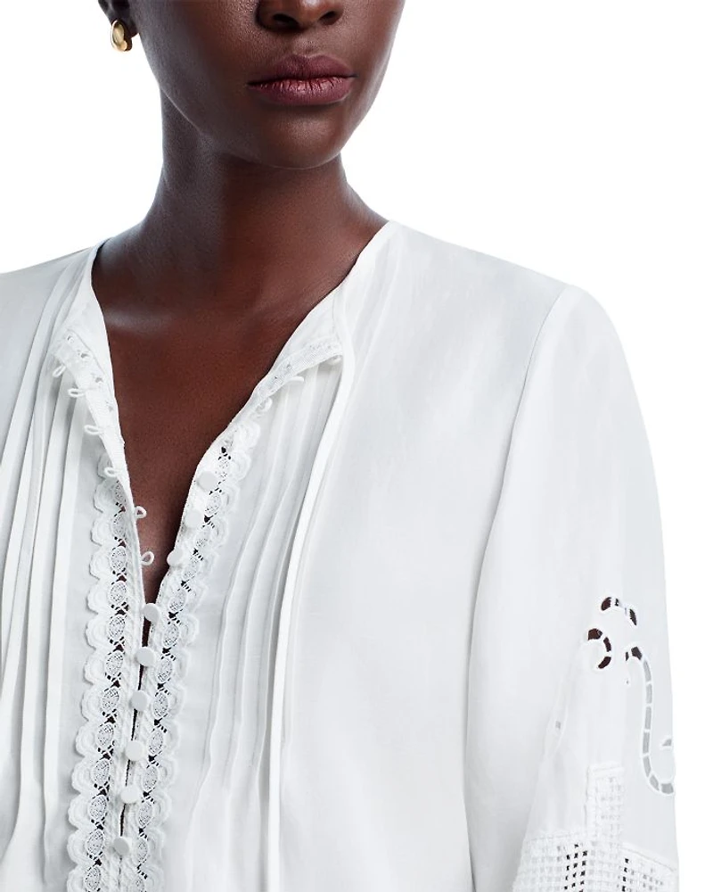 Juni Lace Trim Top