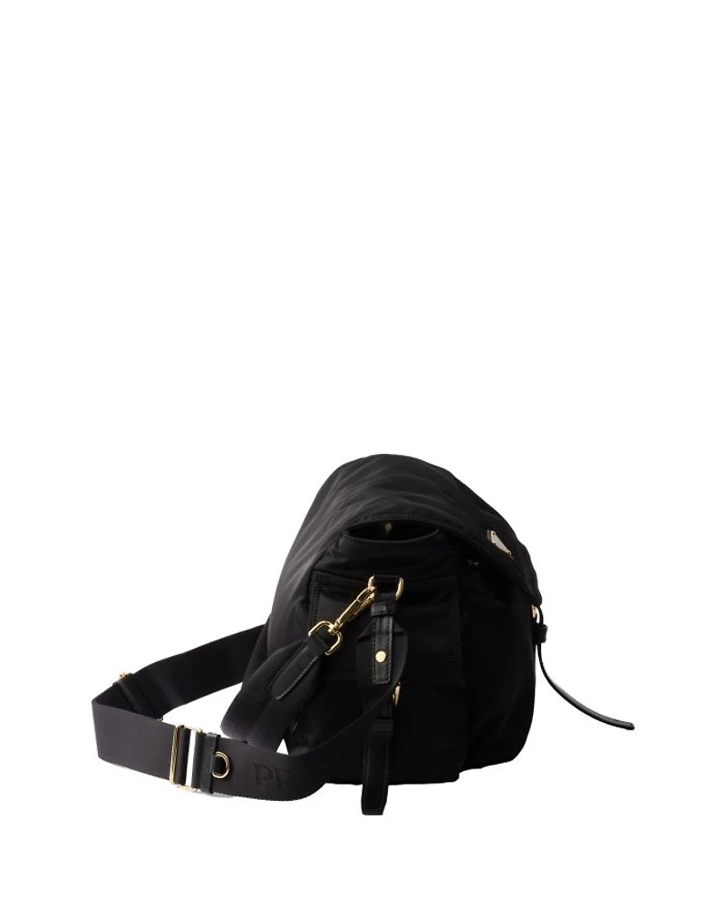 Explore Large Re-Nylon Shoulder Bag With Flap