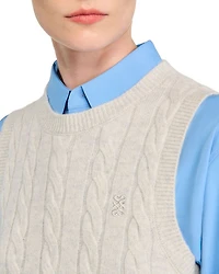 Wool Cashmere Cable Knit Vest