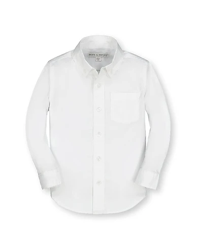 Hope & Henry Boys' Organic Poplin Button Down Shirt - Little Kid, Big Kid