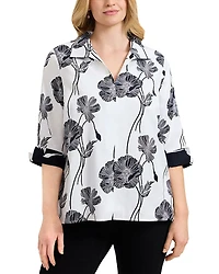 Foxcroft Plus Agnes Popover Top