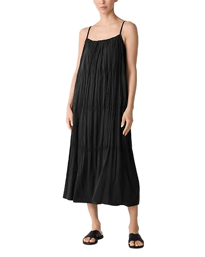 Scoop Neck Silk Dress
