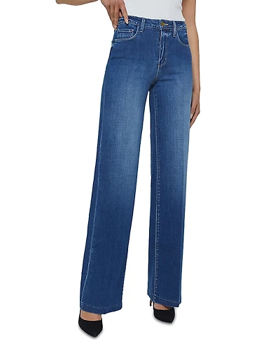 L'Agence Clayton High Rise Wide Leg Jeans