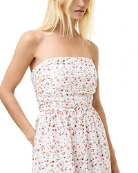 Nomi Cotton Strapless Midi Dress
