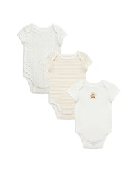 Little Me Unisex Gentle Bear Bodysuit, Pack of 3 - Baby