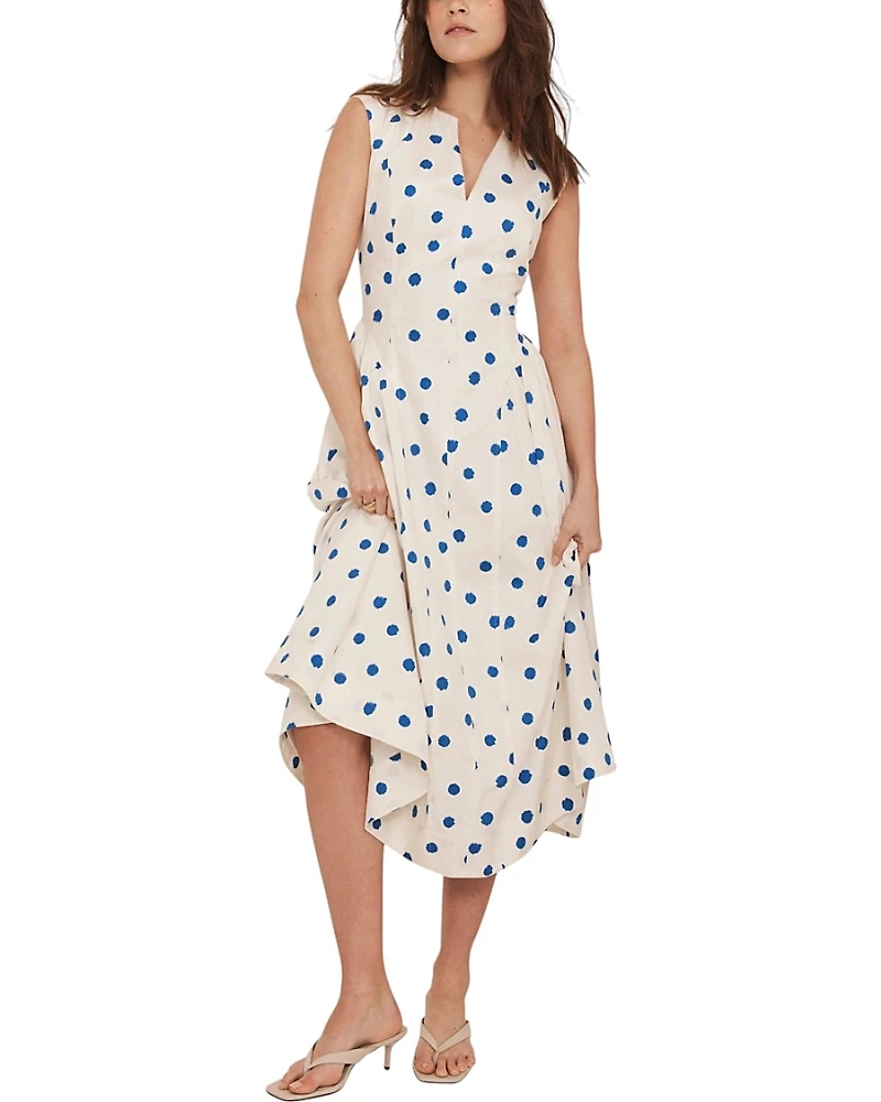 Mint Velvet Women's Spot Print Midi Dress