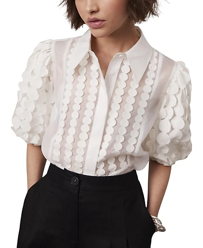 Mint Velvet Women's Applique Organza Shirt