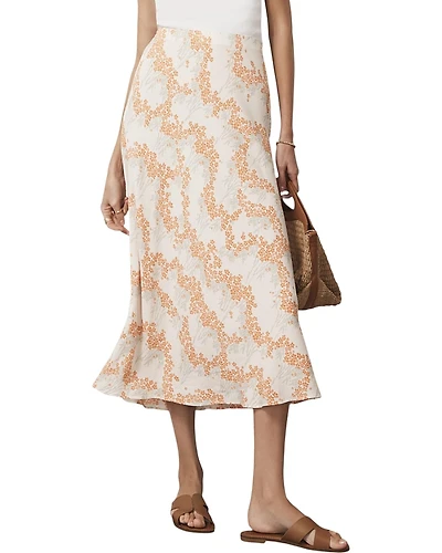 Mint Velvet Women's Print Midi Slip Skirt