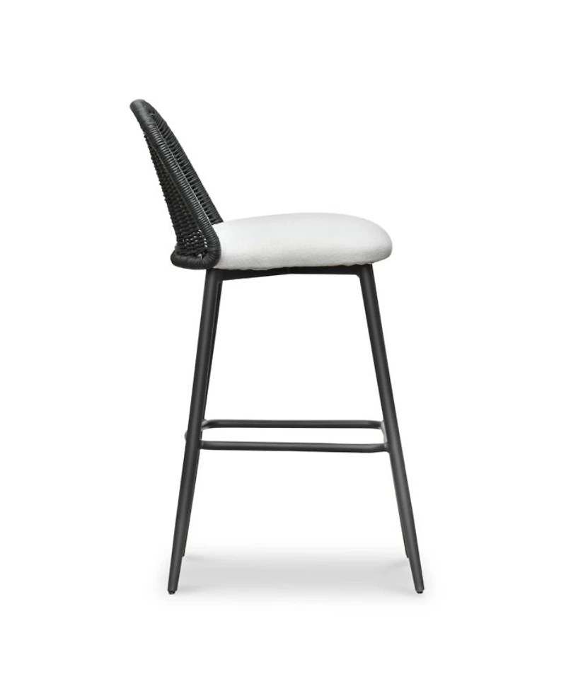 Alexa Rattan Performance Fabric Barstool