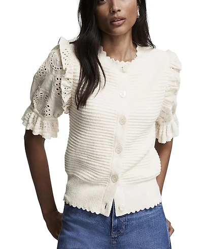 Mint Velvet Women's Woven Sleeve Cardigan