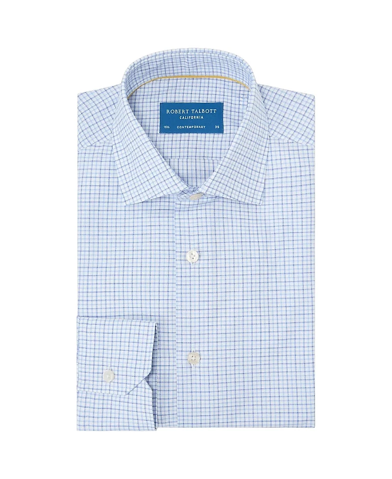 Robert Talbott Reynolds Mini Tattersall Contemporary Fit Shirt