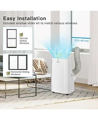 9000BTU Portable Air Conditioner 3-in-1 Air Cooler Fan Dehumidifier w/ Remote