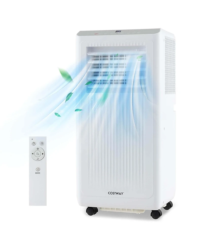 Costway 8000 Btu Portable 3-in-1 Freestanding Air Conditioner with Dehumidifier 5000 Btu