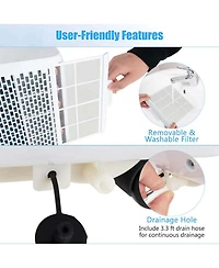 6500 BTU(10000 BTU ASHRAE) Portable Air Conditioner 3-in-1 Freestanding Air Cooler with Dehumidifier