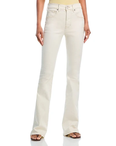 Beverly High Rise Skinny Flare Jeans Ecru