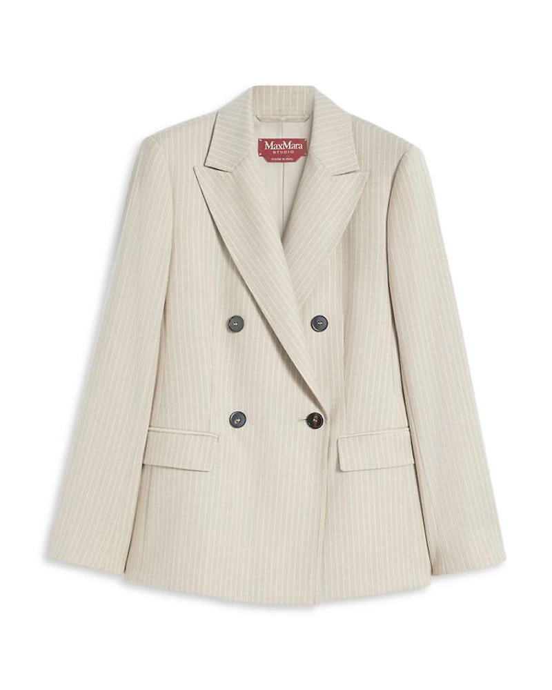 Wool Blend Flannel Blazer