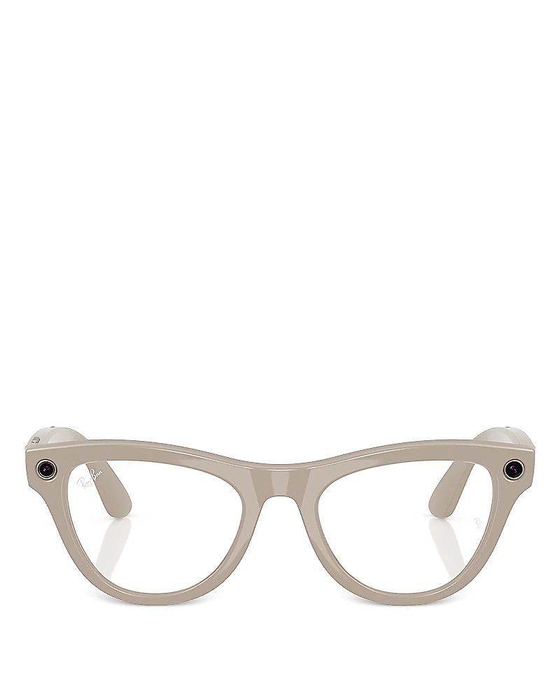 Ray-Ban Meta Skyler Cat Eye Ai Glasses, 52mm