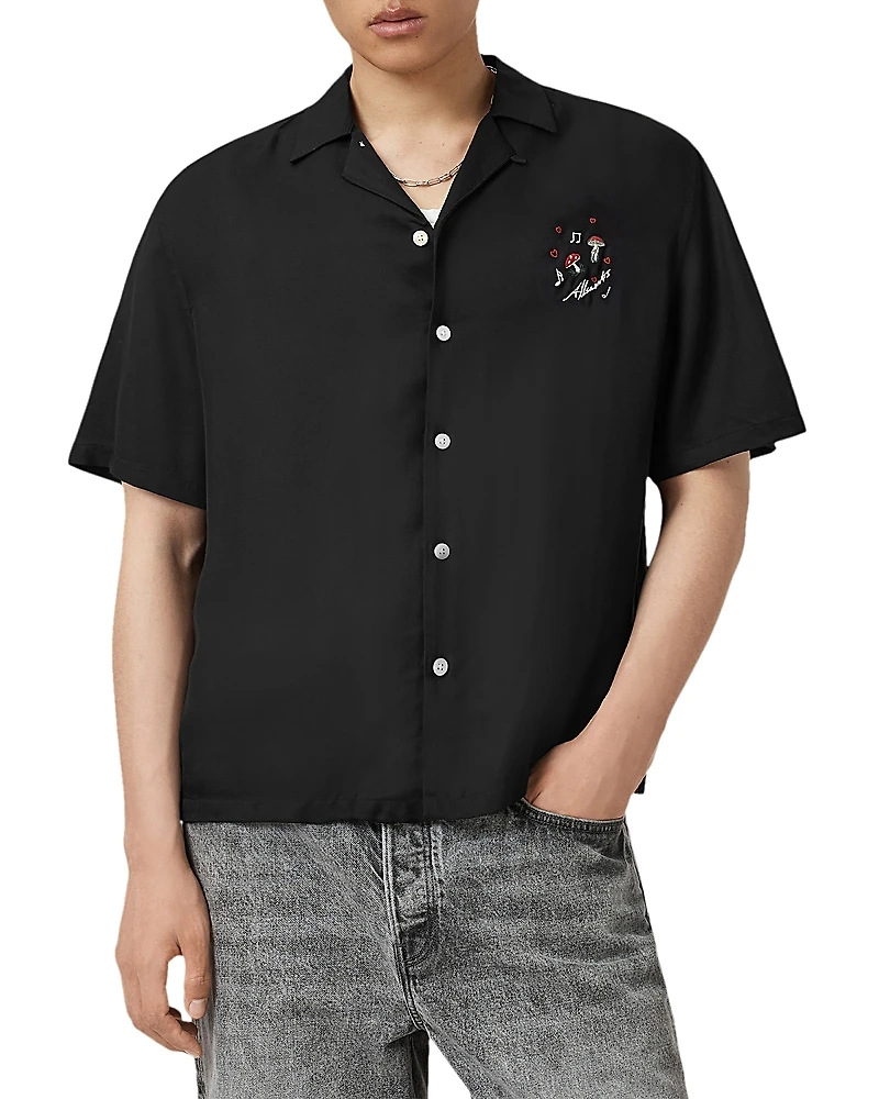 Allsaints Fungi Boxy Crop Fit Shirt