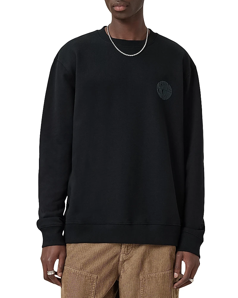 Allsaints Relaxed Fit Waved Crewneck Sweatshirt