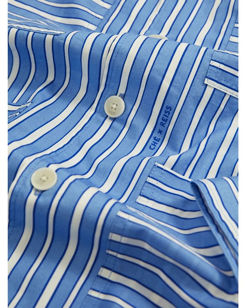 x CHÉ Fonta Regular Fit Striped Poplin Shirt