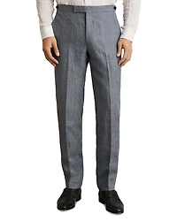 Reef Slim Fit Prince of Wales Check Linen Trousers