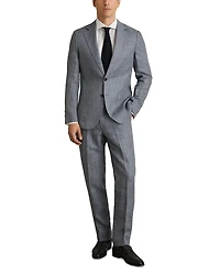 Reef Slim Fit Prince of Wales Check Linen Trousers