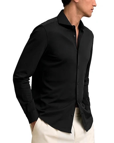 Reiss Charge Regular Fit Jersey Button Front Shirt