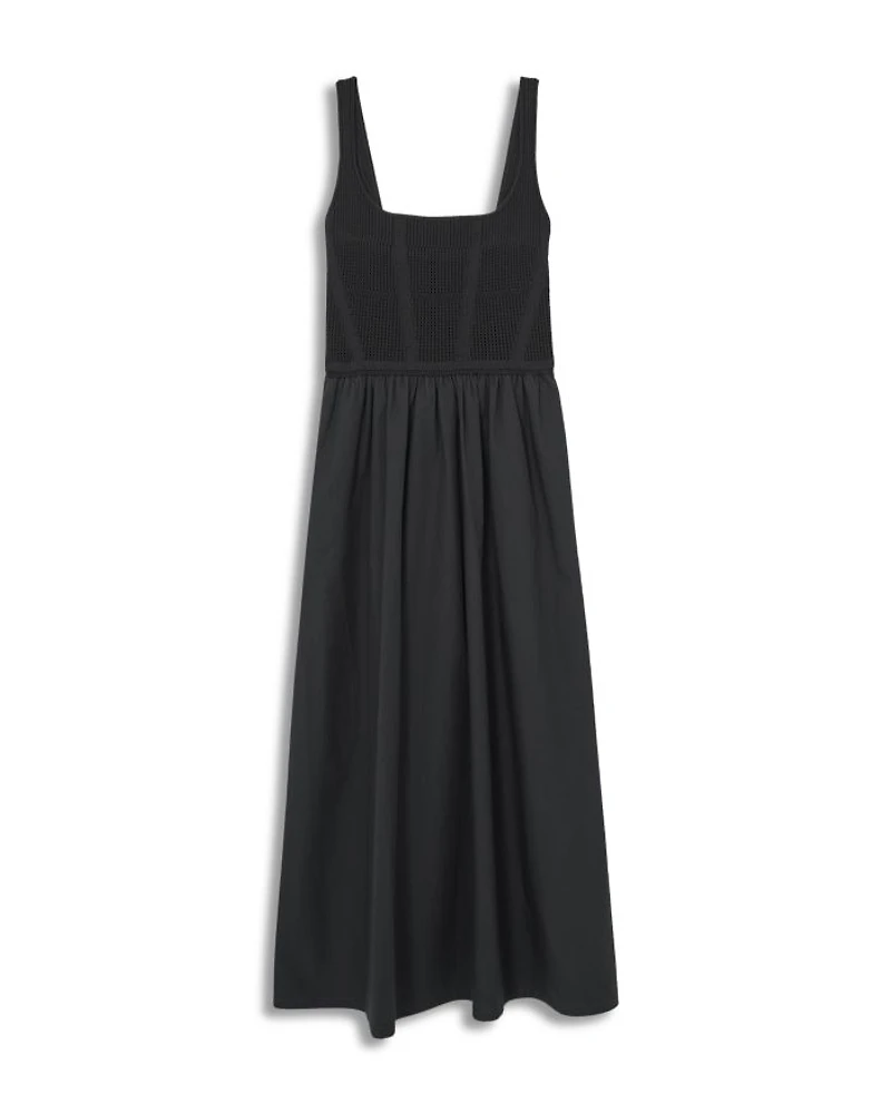 Kori Mixed Media Midi Dress