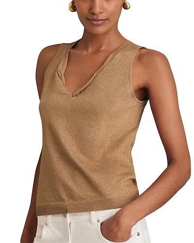 Reiss Sia Metallic Top