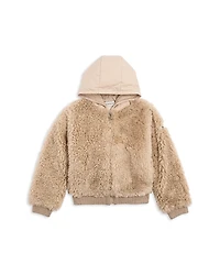 Moncler Girls' Teddy Zip Up Hoodie - Big Kid