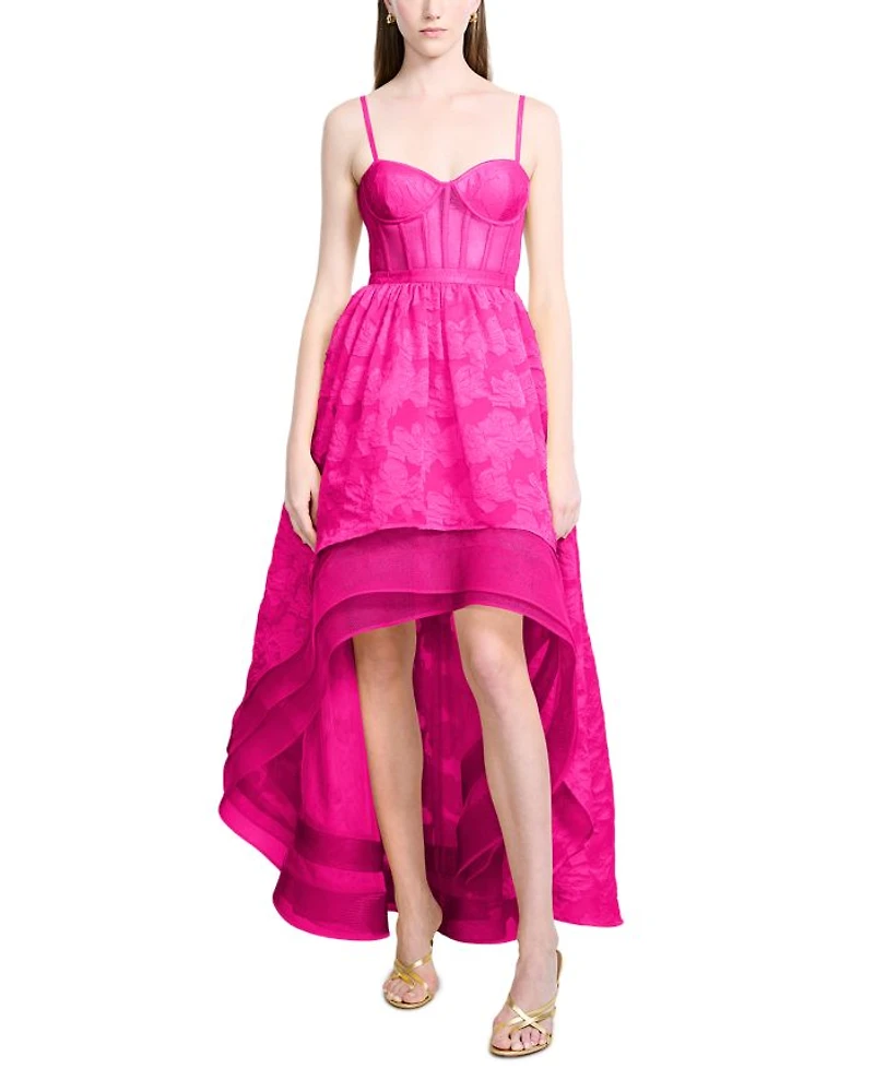 High Low Organza Tulle Gown