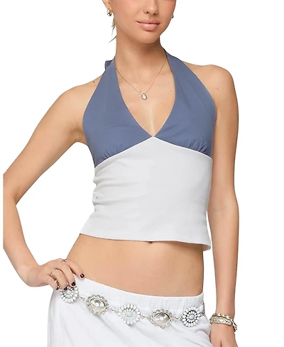 Edikted Janna Color Block Halter Top