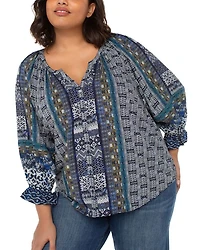 Geo Print Blouse