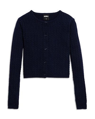 KatieJnyc Girls' Tween Rory Crewneck Cardigan Sweater - Big Kid