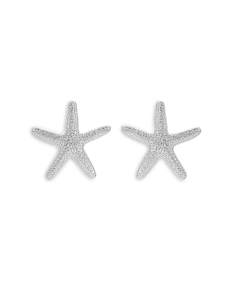 Ettika Textured Starfish Statement Stud Earrings