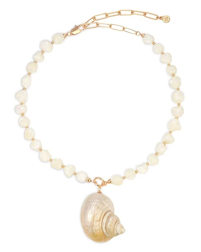 Sunken Treasure Shell Pendant Necklace, 15"-20"