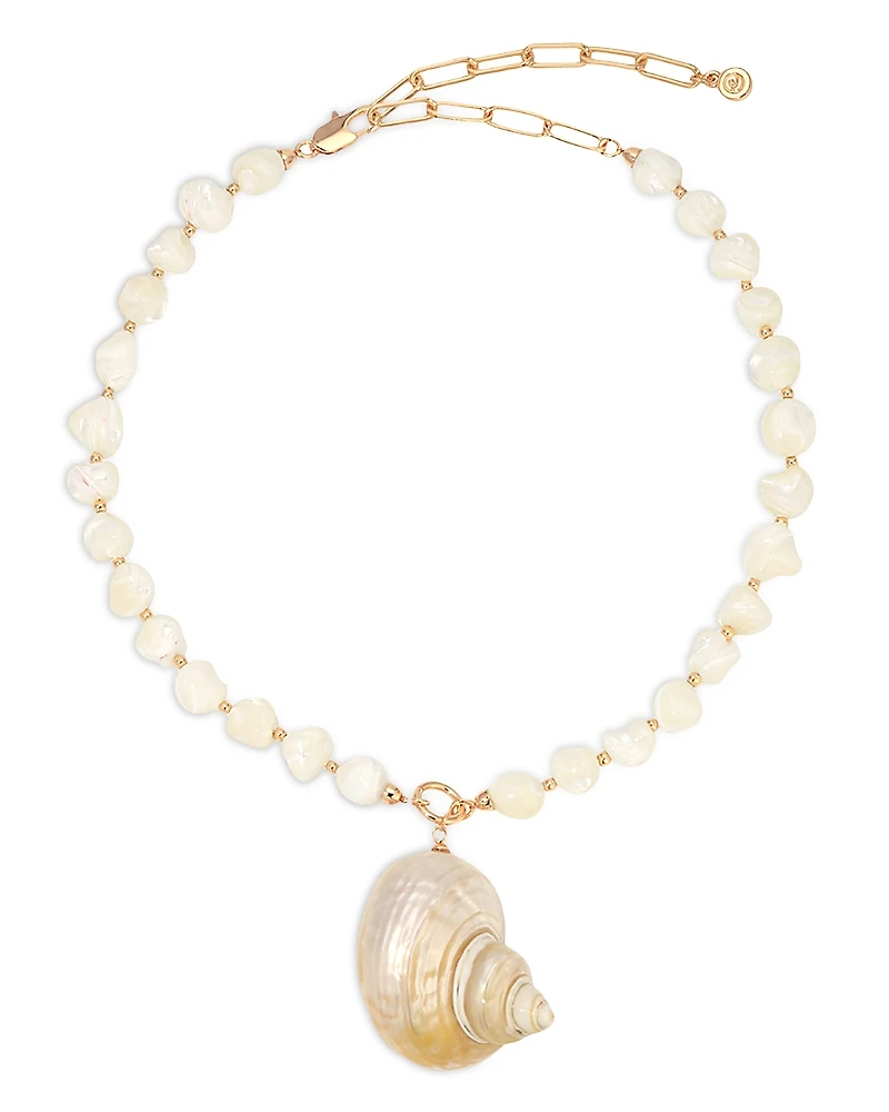 Ettika Sunken Treasure Shell Pendant Necklace, 15-20