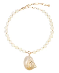 Ettika Sunken Treasure Shell Pendant Necklace, 15-20