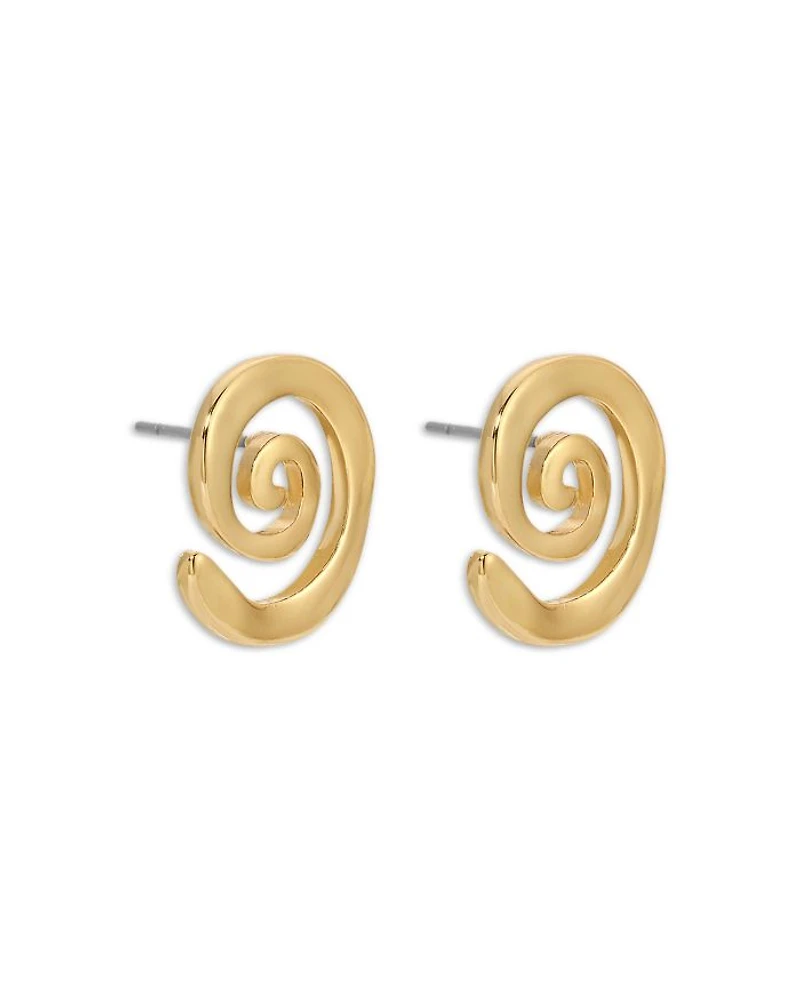 Aura Swirl Stud Earrings