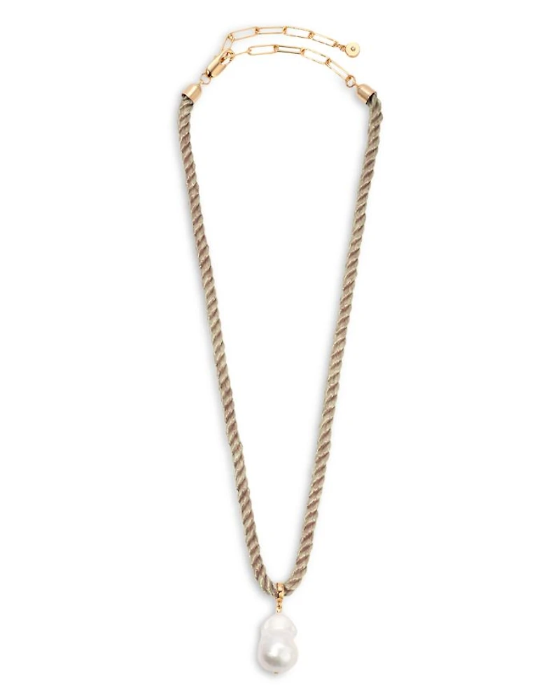 Cultured Freshwater Pearl Token Necklace, 16"