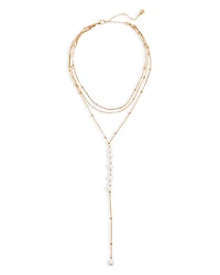 Coastal Cultured Freshwater Pearl Layered Lariat Necklace, 12.5"-17.5"