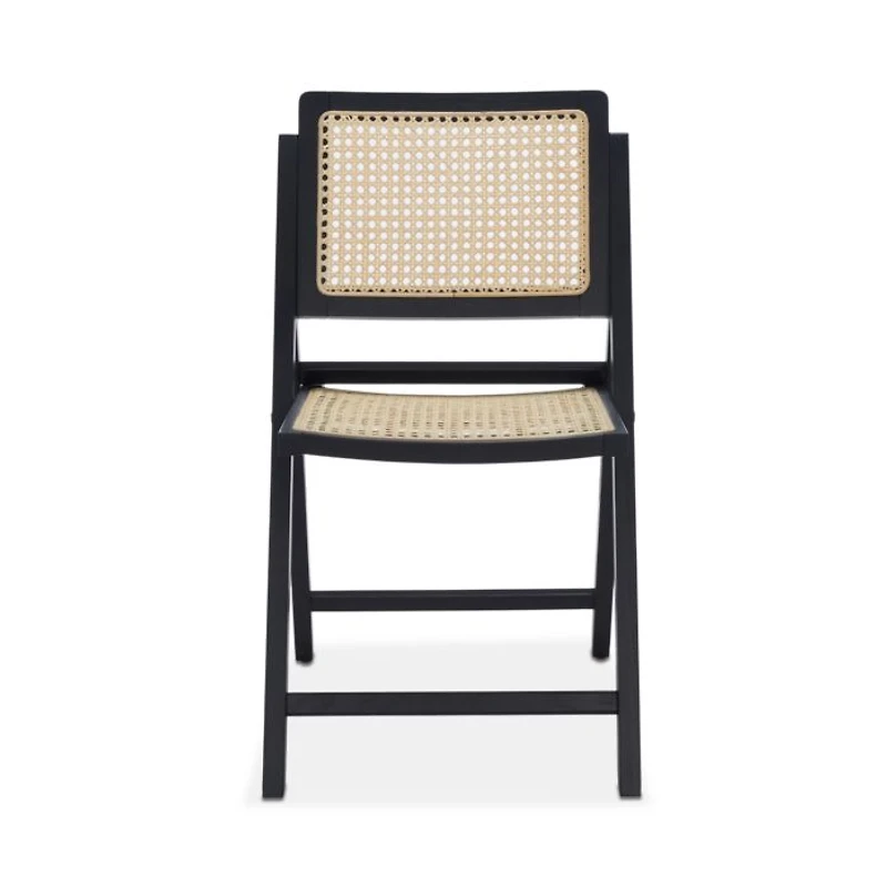 Desiree Cane Folding Dining Chairs, Set of 2