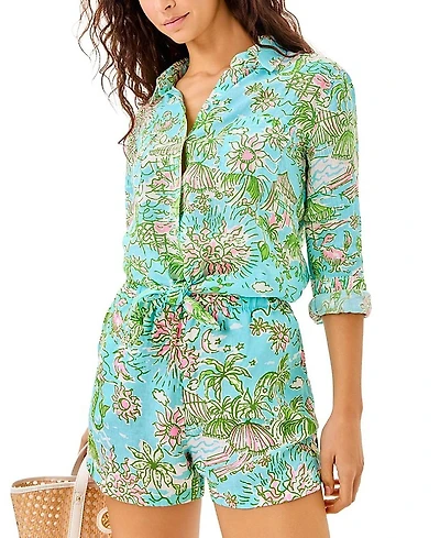 Lilly Pulitzer Sea View Button Down Top
