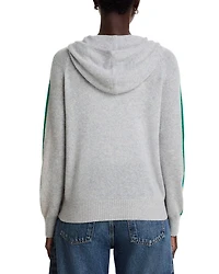 Cashmere Rainbow Athletic Stripe Zip Hoodie - Exclusive