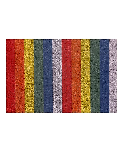 Chilewich Pride Stripe Shag Doormat, 18 x 28