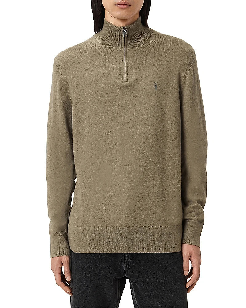 Allsaints Kilburn Funnel Neck Quarter Zip Sweater